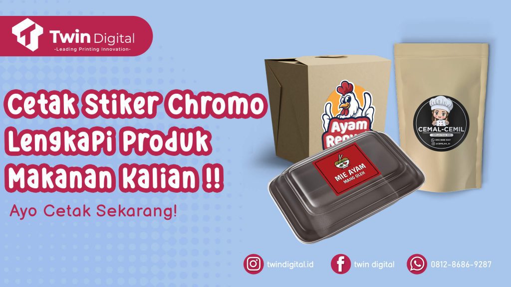 Cetak Stiker Chromo agar Produk Makanan Terkesan Premium!