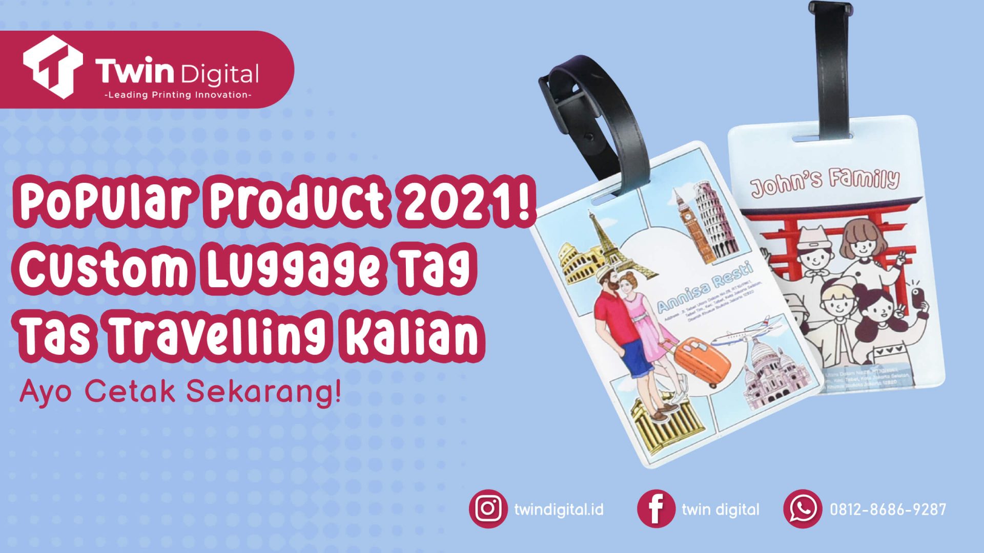 Custom Luggage Tag Biar Tas Nggak Hilang Pas Travelling!