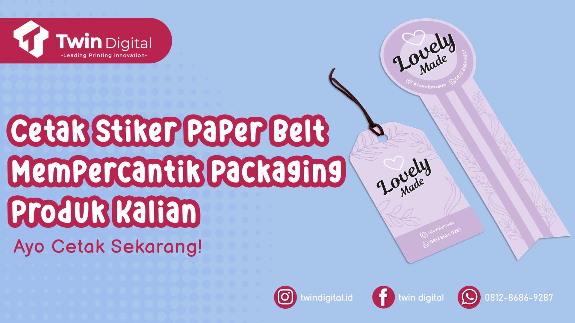 Cetak Stiker Paper Belt untuk Mempercantik Packaging Kue Kering