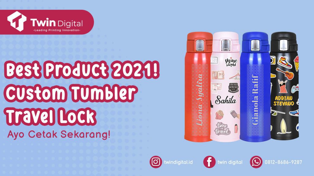 Custom Tumbler Travel Lock Varian Terbaru dari Twin Digital!