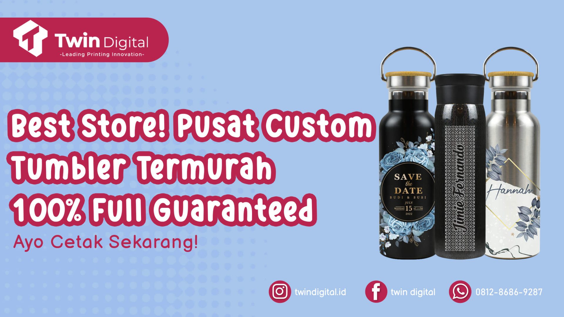 Best Store! Pusat Custom Tumbler Termurah 100% Full Guaranteed