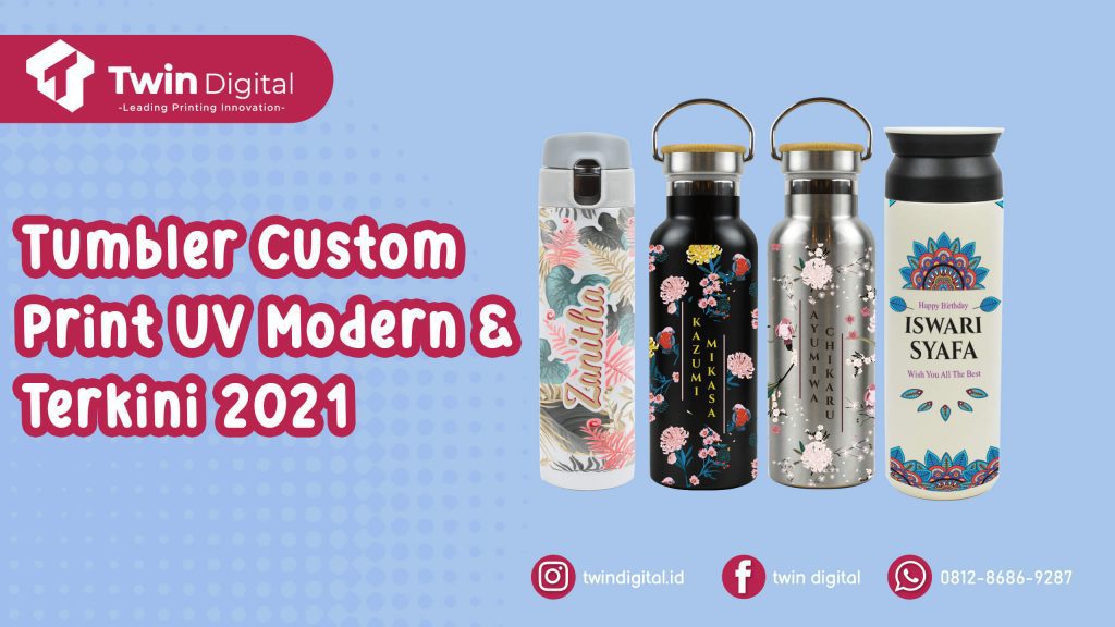 Tumbler Custom Print UV Desain Modern dengan Harga Murah!