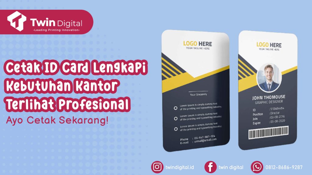 Cetak ID Card untuk Tingkatkan Tampilan Profesional Dirimu!