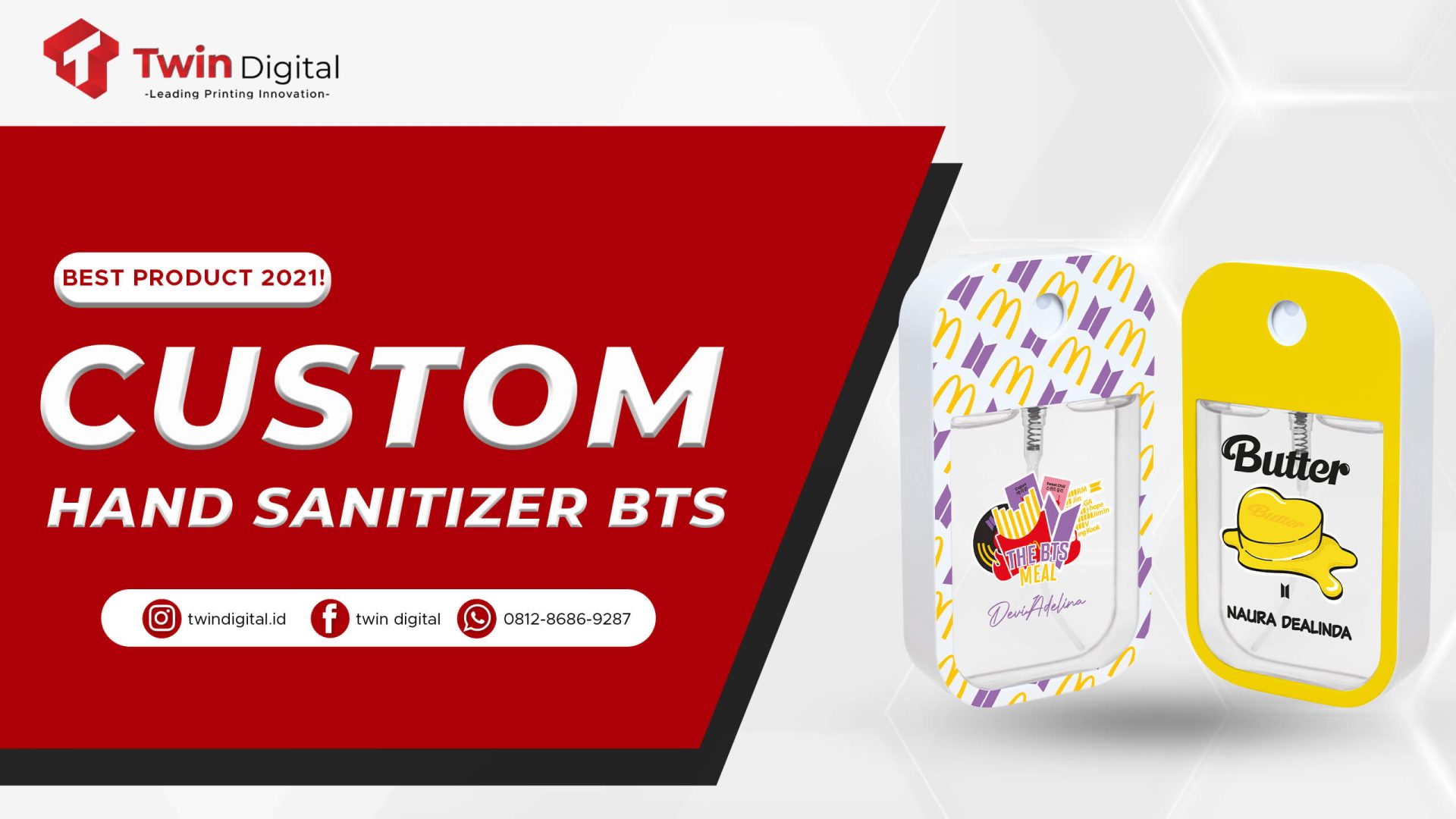 Custom Hand Sanitizer BTS Viral Super Keren!