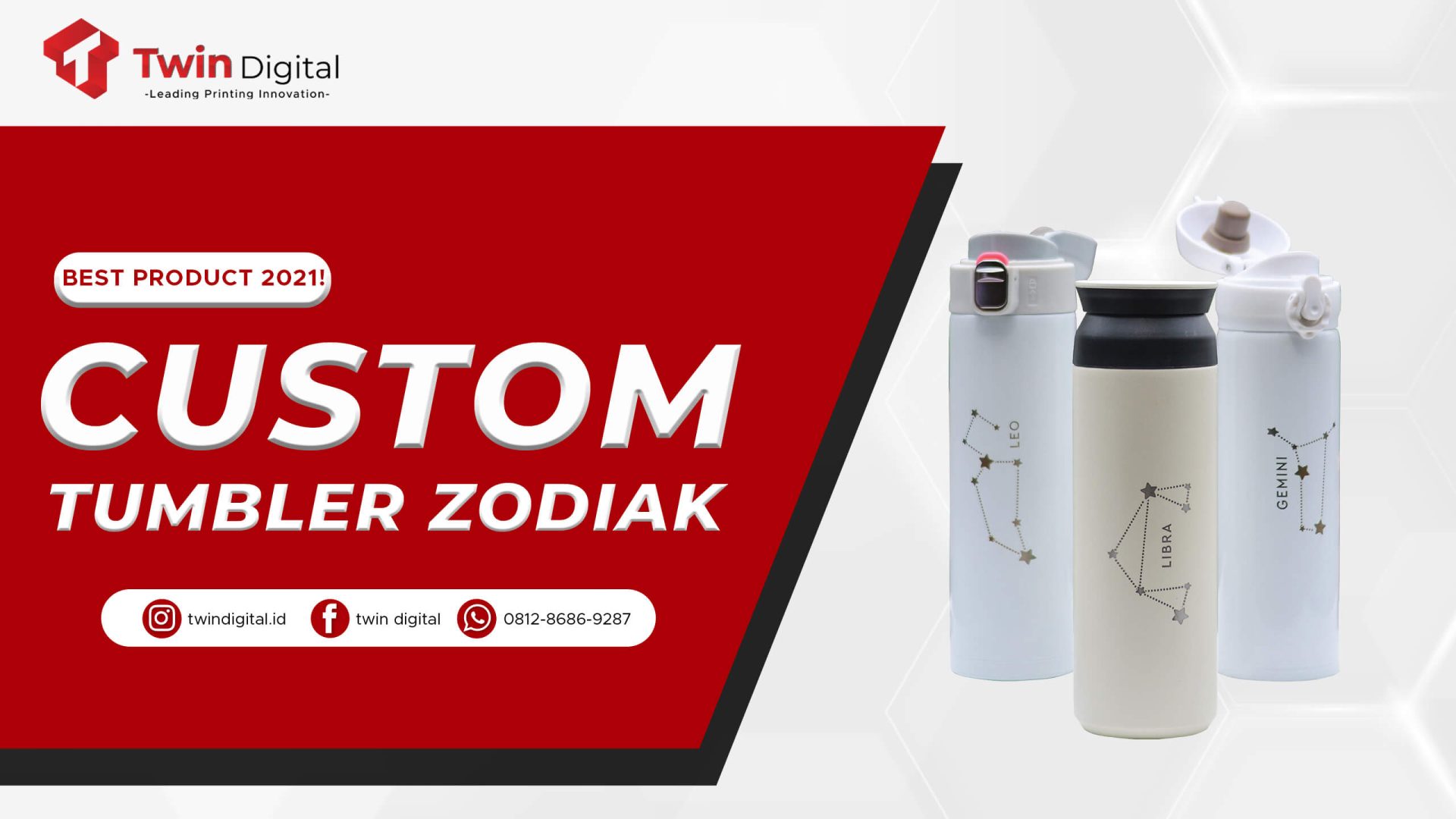 Popular Product! 12 Custom Tumbler Zodiak Terbaik di Twin Digital