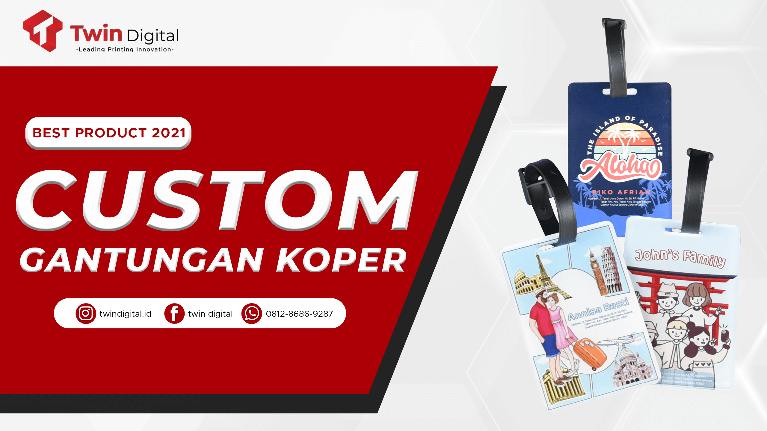 Gantungan Koper Custom, Penanda Koper Supaya Nggak Hilang!