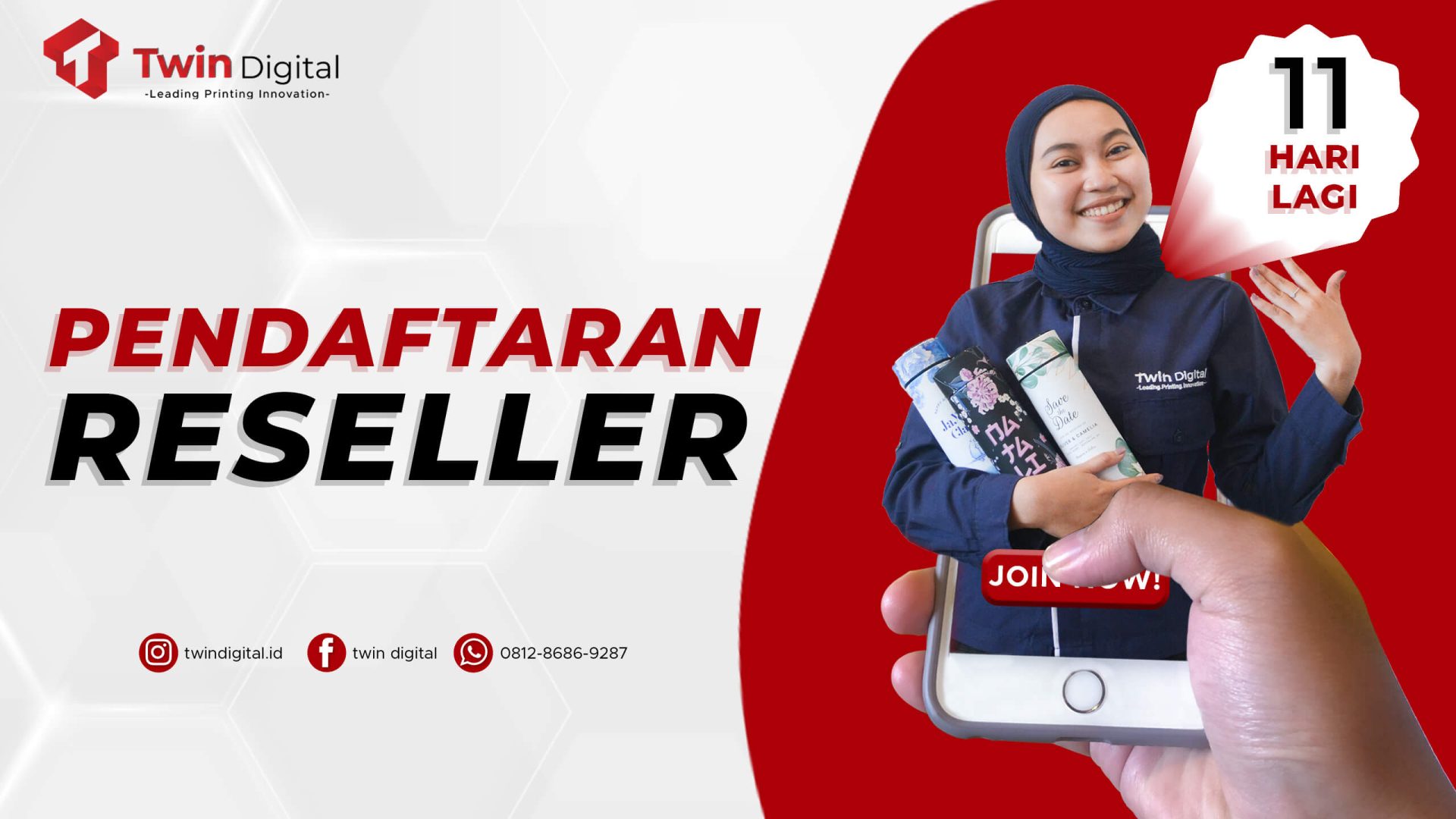 Pendaftaran Reseller Produk Kreatif Twin Digital!