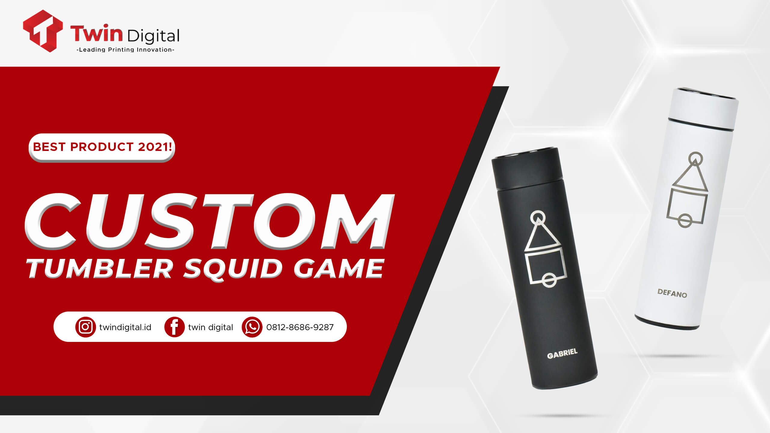 Custom Tumbler Squid Game, Botol Minum Kece!