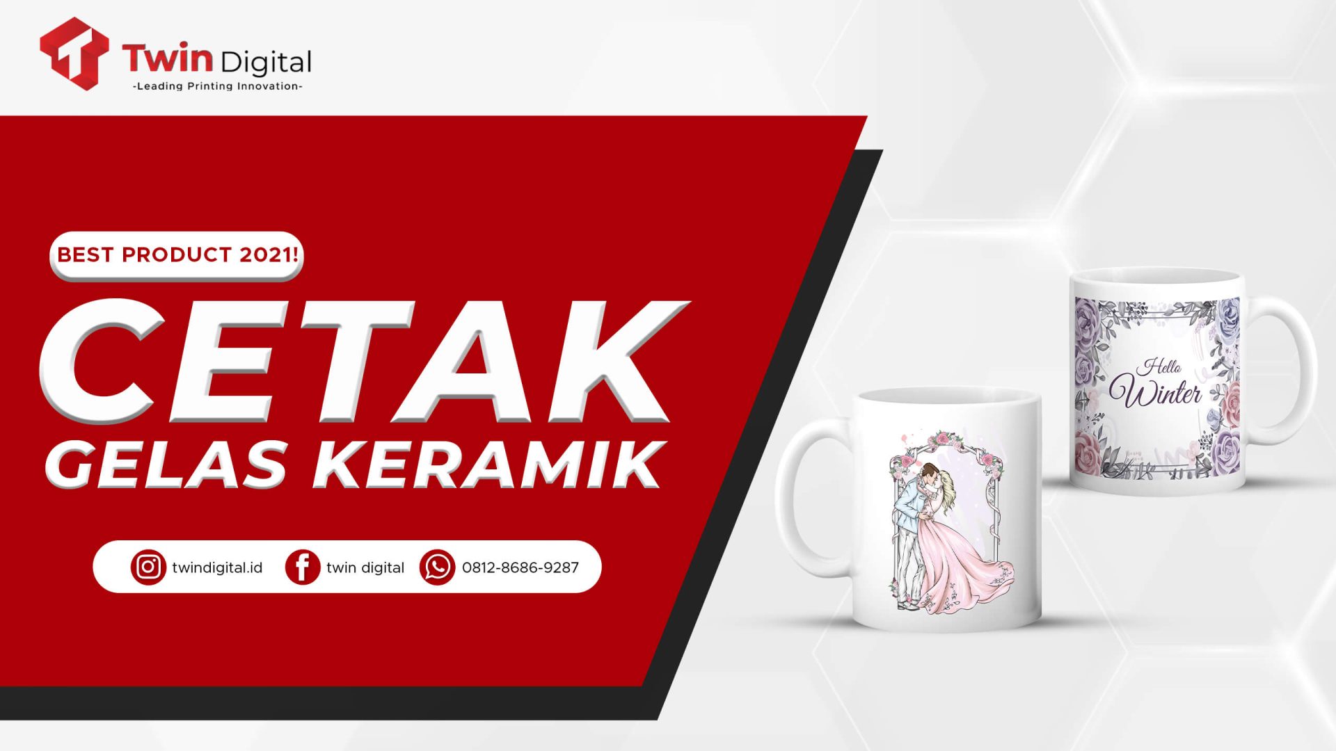 Cetak Gelas Keramik dengan Custom Desain Sesuka Kamu!