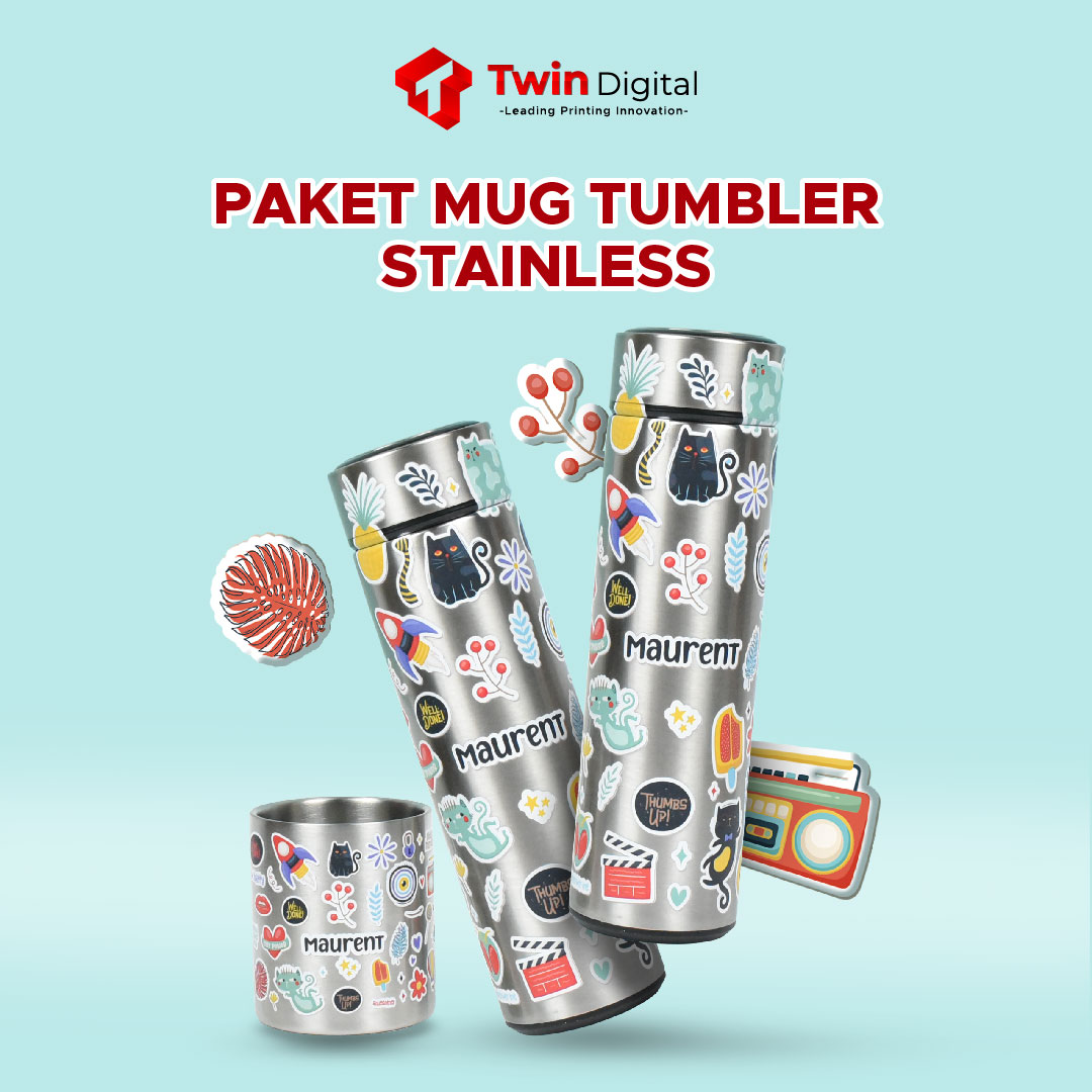 Paket Mug Tumbler Stainless Terkece