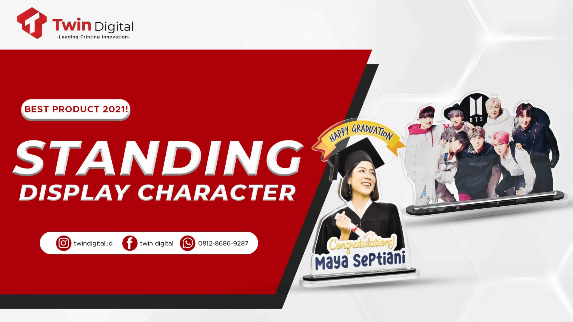 Standing Display Character Akrilik Sesuka Kamu!