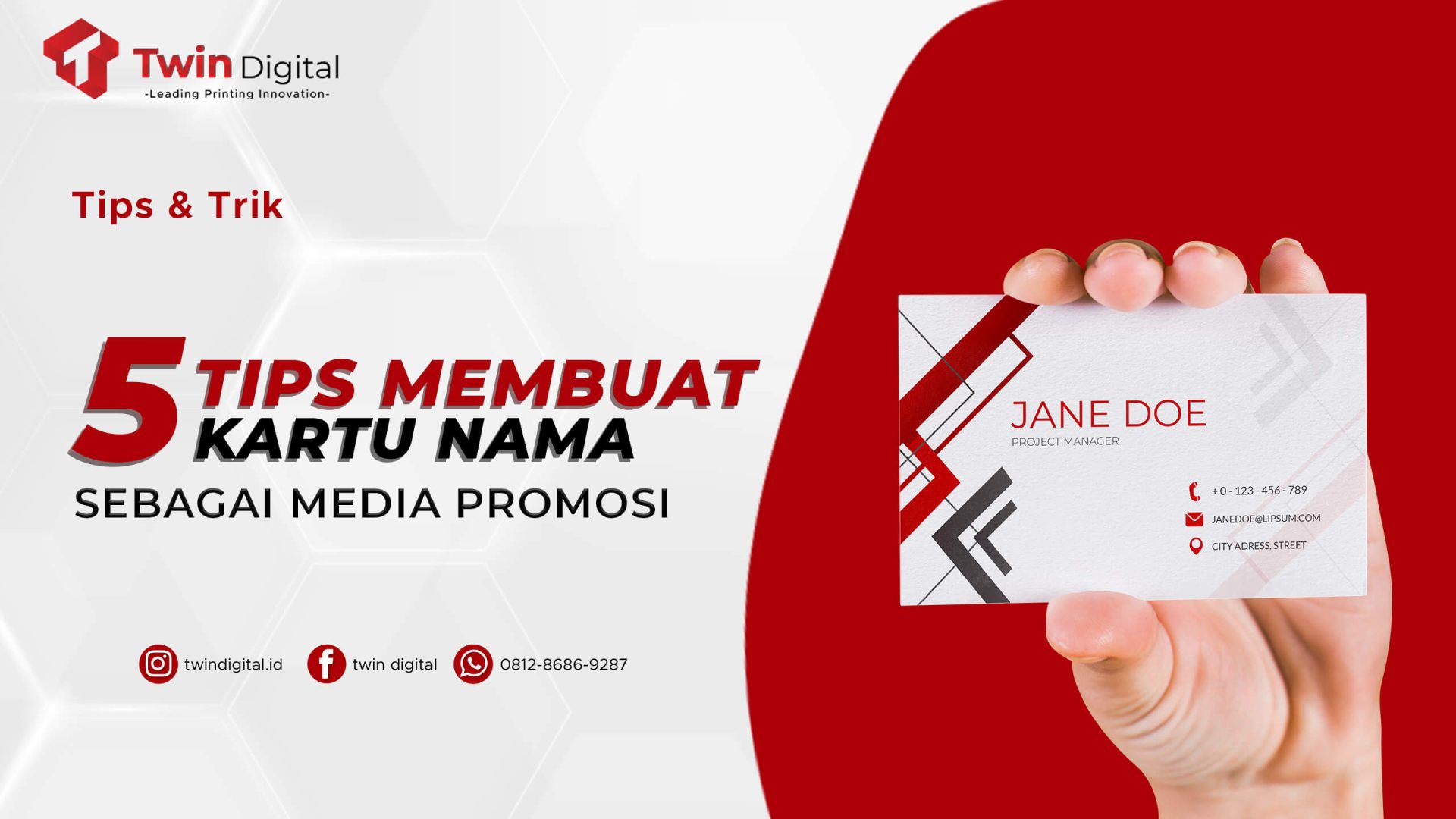 5 Tips Membuat Kartu Nama agar Terlihat Profesional