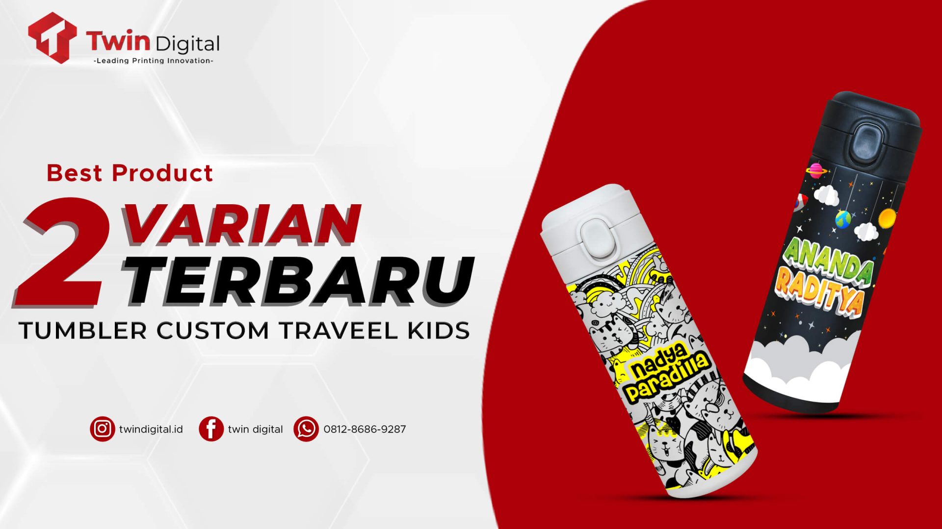 Best Product ! 2 Varian Warna Baru Tumbler Custom Travel Kids