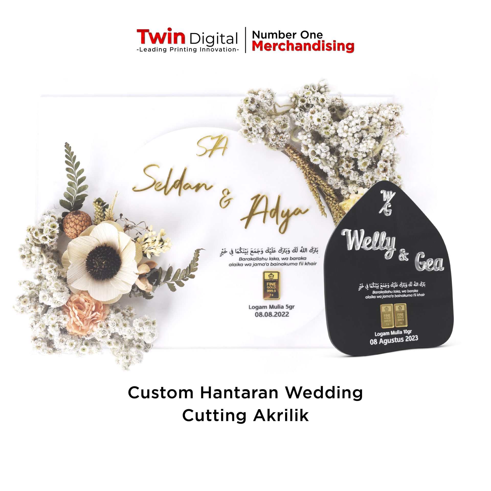 Hantaran Akrilik Custom Nama