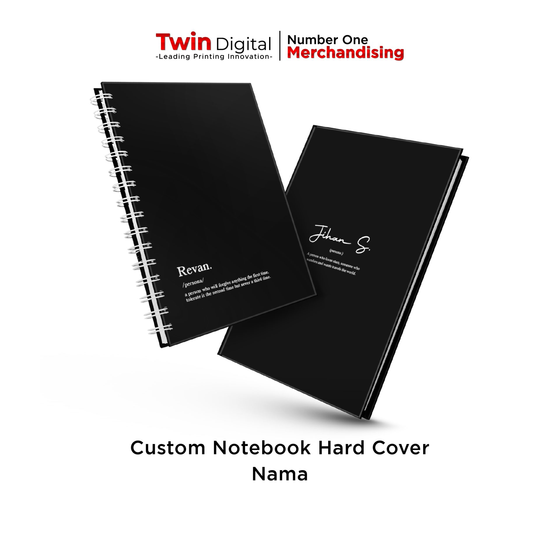 Notebook Hard Cover Custom Nama