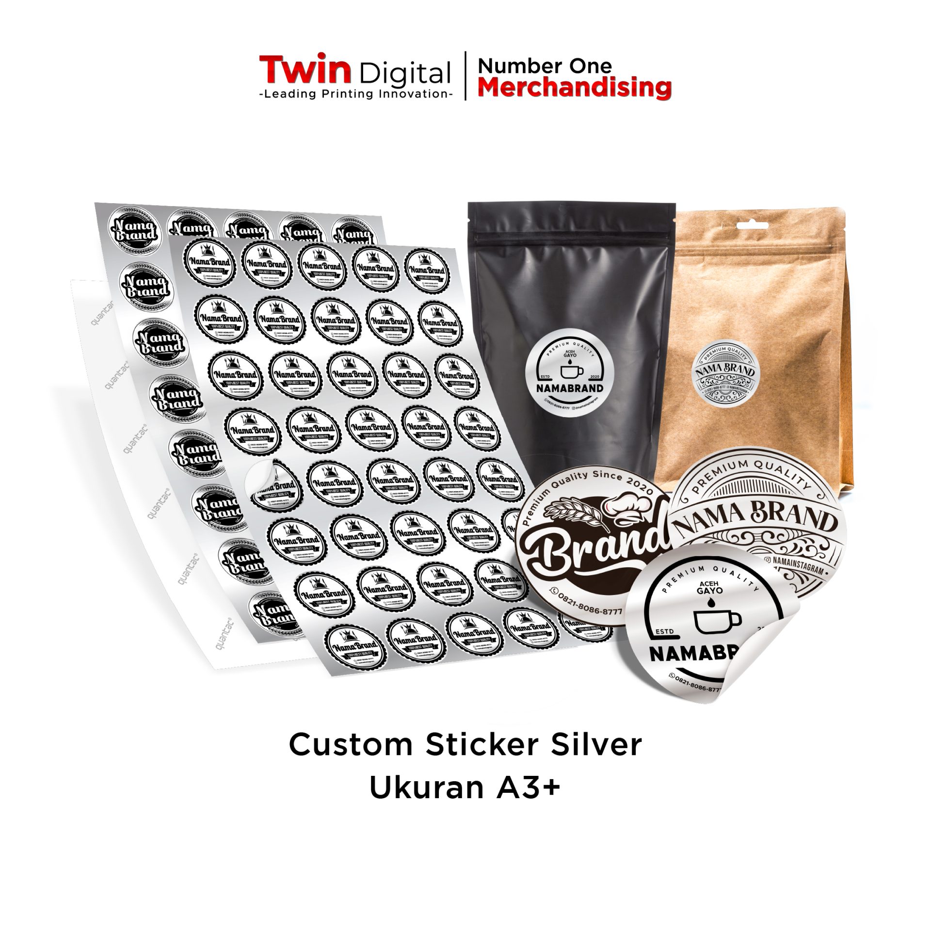 Sticker Silver A3+