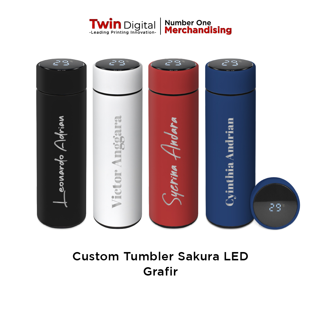 Custom Tumbler Sakura LED Grafir