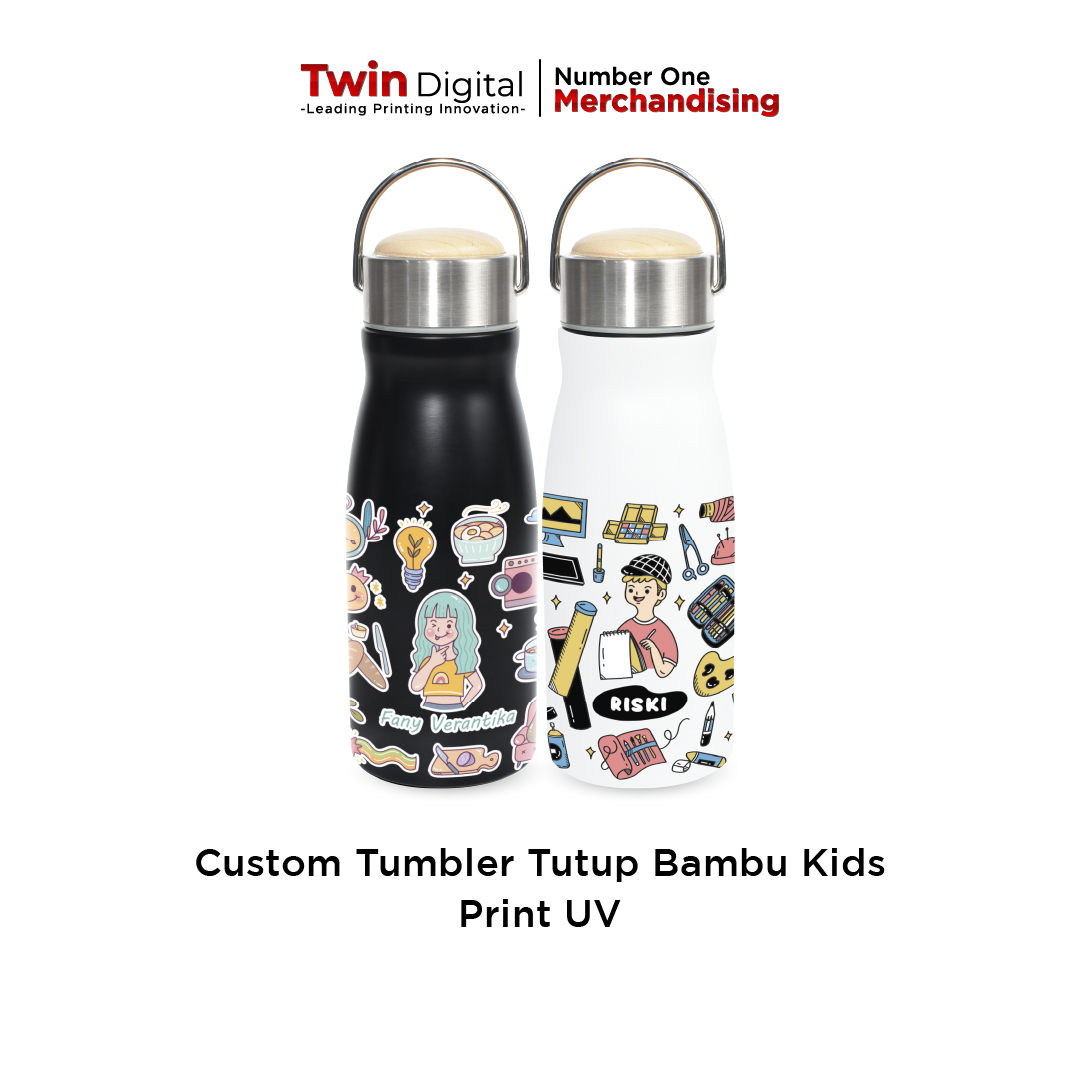 Tumbler Tutup Bambu Kids Print UV