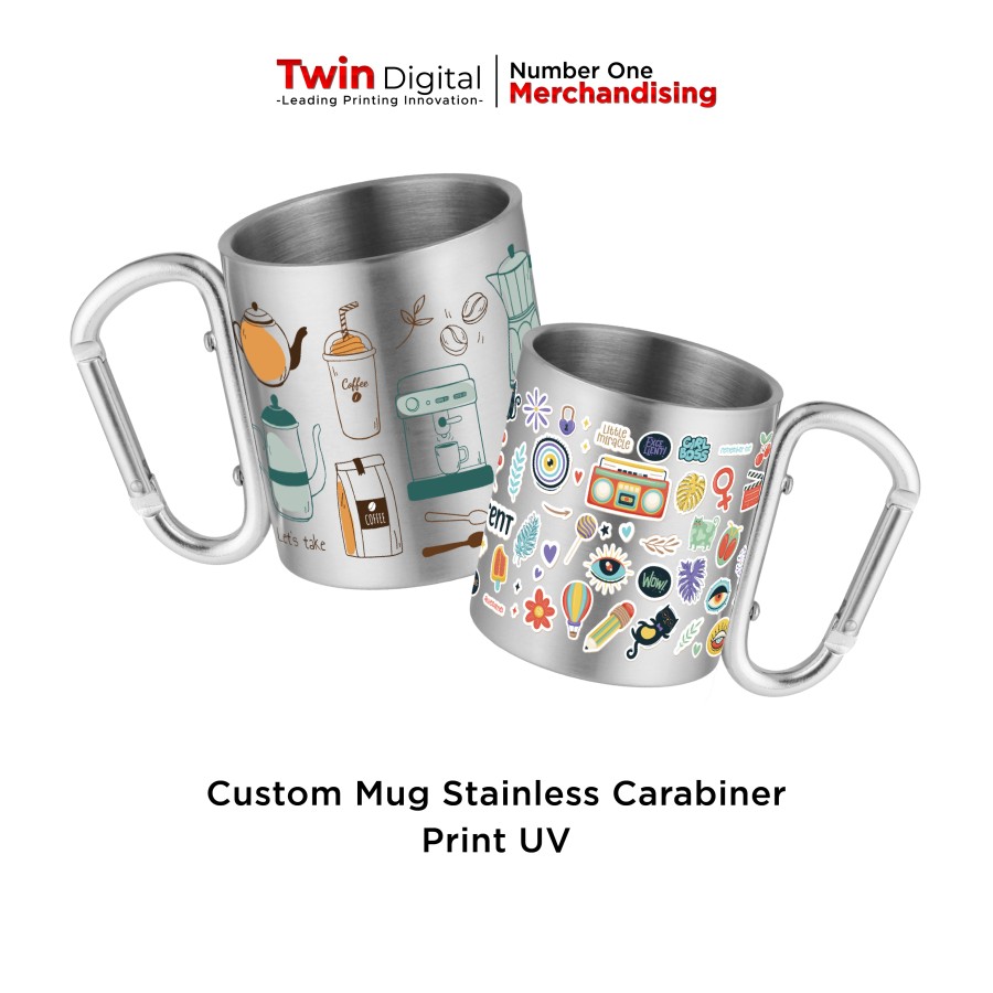 Mug Stainless Carabiner Print UV