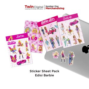 Sticker Sheet Pack edisi Barbie Free 4 Template